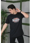 Baskılı Oversize T-Shirt - Siyah -