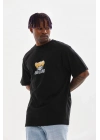 Baskılı Oversize T-Shirt - Siyah -