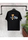 Baskılı T-Shirt - Siyah -