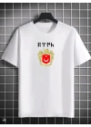 Bisiklet Yaka Baskılı Oversize T-Shirt - Beyaz -