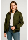 Bomber Mont Ceket - Haki -