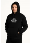 Kapşonlu Sweatshirt – “West Coast Classics” Ön  Arka Baskılı,- Siyah -