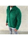 Pelüş Polar Hırka Gömlek –- Çimen Yeşili -