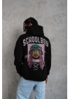 SCHOOL BOY Baskılı Kapüşonlu Sweat - Siyah -