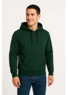 Üç İplik Kapüşonlu Kanguru Cepli SweatShirt hoodie - Haki -