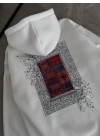 Uzun Kol Kapüşonlu Ön Ve Arka Baskılı SweatShirt - Beyaz -