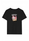 Labubu   Baskılı T-Shirt - Siyah -