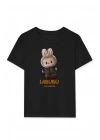 Labubu   Baskılı T-Shirt - Siyah -