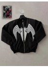 Venom Örümcek Desenli   Mont – Siyah -