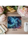 Veri Haleleriyle Uzay Sahnesi Mouse Pad - 19x23 cm 2 mm Dikdörtgen İthal Baskılı Mouse Pad