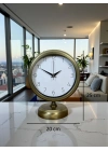 ® Vintage 25 x 20 Cm Sade Metal Masa Saati