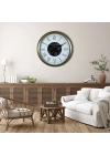 ® Vintage Roma Rakamlı 60 Cm Çarklı Duvar Saati