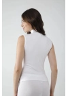 Vivaldi Kadın Beyaz Sıfır Kol Balıkçı Body 350