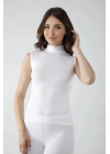 Vivaldi Kadın Beyaz Sıfır Kol Balıkçı Body 350
