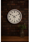 ® White Classic Modern 52 Cm Metal Duvar Saati