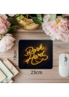Work Hard Yazılı Koyu Zeminli Neon Mousepad - 19x23 cm 2 mm Dikdörtgen İthal Baskılı Mouse Pad