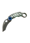 X05bl Gümüş Karambit 17 Cm - Metal Saplı, Manuel