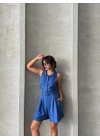 Yakalı şort tulum