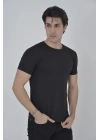 Yandan Fermuarli Slim fit T-shirt - Siyah -