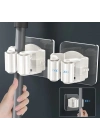 ® Yapışkanlı Pratik Mop Tutucu 4 Adet Beyaz