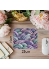 Yarım Daire Dizilimli Mint-Lavanta Mousepad - 19x23 cm 2 mm Dikdörtgen İthal Baskılı Mouse Pad
