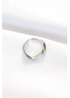 Yassı Silver Renk Ayarlanabilir Yüzük