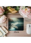 Yavaş Hareketli Su Tüy Temalı Mousepad - 19x23 cm 2 mm Dikdörtgen İthal Baskılı Mouse Pad