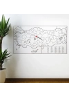 ® Yazılabilir Türkiye Haritası Manyetik Duvar Stickerı 110 x 56 cm