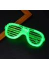 Yeşil Led Işıklı Parti Gözlüğü – Neon Glow Şerit Gözlük 3 Modlu