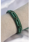 Yeşil Renk Deri İpli Erkek Bileklik