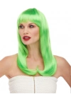 Yeşil Renk Uzun Düz Parti Peruğu