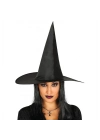 Yetişkin Boy Siyah Cadı Şapkası ve Uzun Siyah Cadı Peruğu