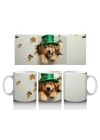 Yonca Yapraklarıyla Süslenmiş St. Patrick Retriever – Baskılı Kahve Kupası