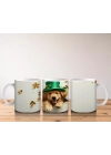Yonca Yapraklarıyla Süslenmiş St. Patrick Retriever – Baskılı Kahve Kupası