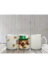 Yonca Yapraklarıyla Süslenmiş St. Patrick Retriever – Baskılı Kahve Kupası