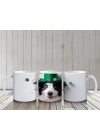 Yoncalarla Süslenmiş St. Patrick’s Temalı Border Collie - Baskılı kahve kupası