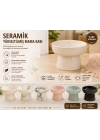 Yüksek Altlıklı Oval Seramik Mama Su Kabı 250 ml Çeşitli Renklerde