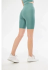 Yüksek Bel Biker Sporcu Şort - Mint Yeşil