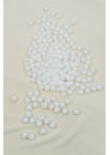Yuvarlak Boncuk İçten Boncuklu Bileklik Çanta Boncuğu 8 mm 50 gr Beyaz - BNC470