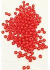Yuvarlak Boncuk İçten Boncuklu Bileklik Çanta Boncuğu 8 mm 50 gr Kırmızı - BNC473