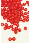 Yuvarlak Boncuk İçten Boncuklu Bileklik Çanta Boncuğu 8 mm 50 gr Kırmızı - BNC473