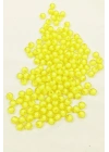 Yuvarlak Boncuk İçten Boncuklu Bileklik Çanta Boncuğu 8 mm 50 gr Sarı - BNC467