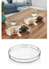 Yuvarlak Tepsi Füme Şeffaf Royaleks-82930