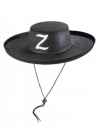 Z Logolu Yetişkin Boy Bağcıklı Zorro Şapkası