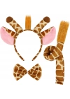 Zürafa Kosümü Aksesuar Seti 3 Lü - Taç Papyon Kuyruk
