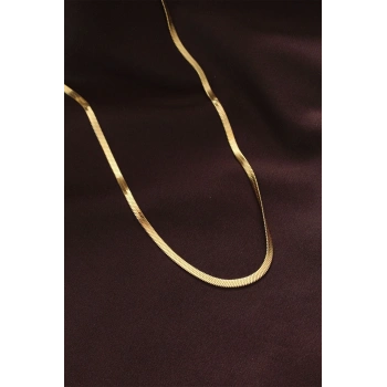 316L Çelik Altın Renk 60 cm İtalyan Zincir Kolye