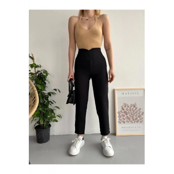 Atlas fletolu pantolon siyah