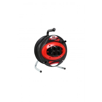 Amiral 50 Mt Makaralı 4lü Elektrik Uzatma Priz 3x2,5 Mm Siyah