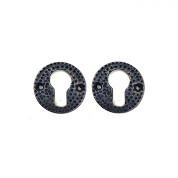 Antika Tarz Dekoratif Pirinç Oda Kilit Rozeti - 49mm, Oksit