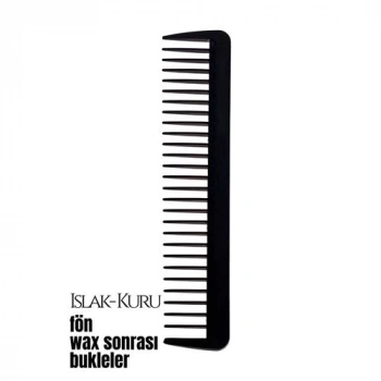 Bukleli Saç Fön Wax Sonrası Tarak Karbon Nano Absolute Professional